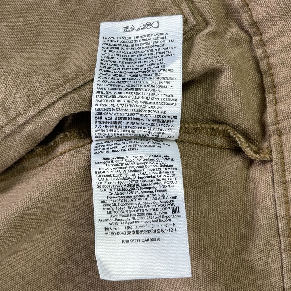 Vans Lizzie‎ Armanto Dirt Canvas Utility Jacket Tan Women Small Floral Inside - Picture 10 of 15